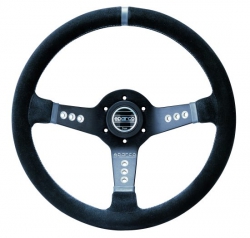 Volant Sparco Piuma 350mm - černý/černý - semiš
