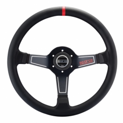Volant Sparco L375 Nero 350mm - černý/černý - kůže