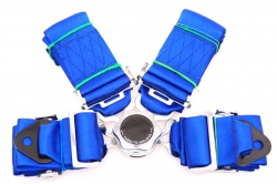Bezpečnostní pás Pro Sport 4-bodový modrý - 76mm