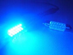 Sufitová žárovka 211 / 212 18x SMD 39mm jiskřivě modrá