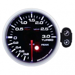Přídavný budík Depo Racing Peak 7-color - tlak turba elektronický do 3bar