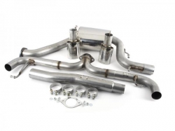 Catback výfuk Milltek VW Scirocco Mk3 R (09-16) - verze bez rezonátoru - koncovky leštěné Oval