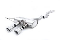 Catback výfuk Milltek VW Golf 6 R 2.0 TSI 270PS (09-13) - verze bez rezonátoru - koncovky leštěné