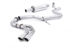 Catback výfuk Milltek Audi A3 8V 2.0 TDI 150PS 2WD MQB (13-) - verze s rezonátorem - koncovka leštěná (homologace)