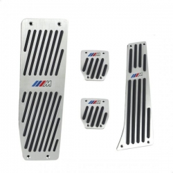 Pedály ProRacing pro BMW 3-Series E30 / E36 / E46 / E90 / E91 / E92 / E93 s logem M technik - manuální převodovka - stříbrné