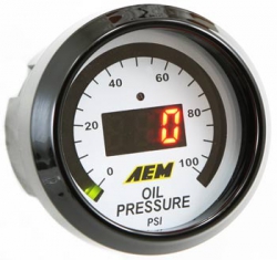Digitální budík AEM tlak oleje 0-150psi