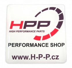 3D samolepka HPP čtvercová bílá - 45 x 45mm