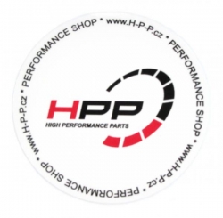 Samolepka HPP kruhová bílá - průměr 60mm