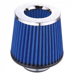 Sportovní filtr univerzální Simota 76mm chrom / modrý