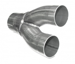 Výfuková nerezová Y redukce HJS délka 200mm - 1 x 50mm > 2 x 50mm