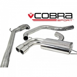 Turboback výfuk Cobra Sport Audi A3 8P 2.0 TFSI 2WD 3/5dv. (04-12) - verze bez rezonátoru a s náhradou katalyzátoru