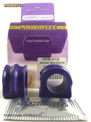 Silentbloky Powerflex Audi A3 8L 2WD (96-03) Front Anti Roll Bar Mount 21mm (3)