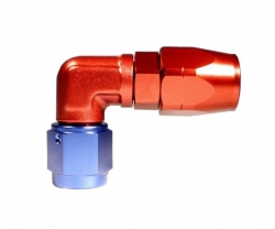 Fitinka koleno 90° D-06 (AN6) 9/16x18-UNF - cutter-system - šroubovací (zesílená s ostrým úhlem)