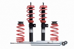 Kompletní výškově stavitelný podvozek H&R Monotube s odlehčeným tělem z černého hliníku pro Mini Mini One / Cooper / D R50/52/53 r.v. 03/02> s pohonem předních kol