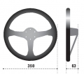 Volant Sparco Piuma 350mm - černý/černý - kůže