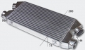 Intercooler FMIC 760 x 280 x 75mm (560 x 280 x 75mm) bi-turbo - výstupy 66mm