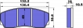 Zadní brzdové destičky D2 Racing 286/304mm - sport (sportovní)