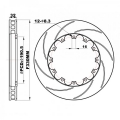 Přední brzdové kotouče D2 Racing 330x32mm - děrované - pevné - šrouby M8 (2011-)