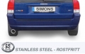 Catback výfuk Simons Volvo V70N Turbo 2WD 2.5T T5 / 2.4D D5 (06/04-) - homologace