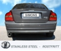 Catback výfuk Simons Volvo S80 Turbo 2WD 2.0T/2.4T/2.5T T6 (98-06) - homologace
