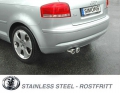 Catback výfuk Simons Audi A3 8P 2WD 1.4TSi/2.0 TFSi (03-13) - homologace