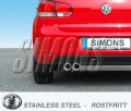 Catback výfuk Simons VW Golf 6 1.4TSi/1.8TSi (08-13) - homologace