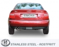 Catback výfuk Simons Audi A4 B5 FWD Sedan/Avant 1.6/1.8/1.8T/ 1.9TDi/2.5TDi/2.4 149PS/2.6 150PS/2.8 174PS (94-00) - homologace