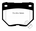 Zadní brzdové destičky EBC Bluestuff na Subaru Impreza 2.0 Turbo (98-02)