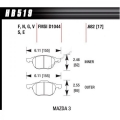 Brzdové destičky přední Hawk HP Plus Ford Focus Mk2 (05-07) / Focus Mk3 (12-14)