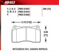 Brzdové destičky přední Hawk Mitsubishi Lancer Evo 7 2.0 (01-03)
