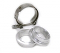 V-band set 63,5mm (2.5 palce) - spona + příruby s auto zámkem nerez