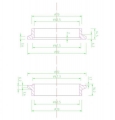 V-band set 63,5mm (2.5 palce) - spona + příruby s auto zámkem nerez