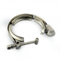 V-band set 63,5mm (2.5 palce) - spona + příruby s auto zámkem + samočinné zamykání nerez