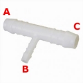 Plastová redukční T spojka 10mm - 8mm - 10mm