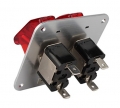 Startovací panel hliníkový - 2x přepínač kill switch