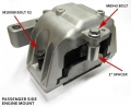 Podložky ProRacing pro zvednutí motoru o 15mm - VAG platforma Mk4 1.8T/1.9TDi/2.0/VR6