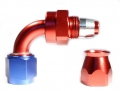 Fitinka koleno 90° D-12 (AN12) 1-1/16x12-UNF - teflonová PTFE hadice