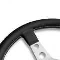 Volant Momo Prototipo 350mm - černý/stříbrný - kůže