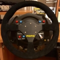 Volant Momo Modell 26 290mm - černý/černý - semiš