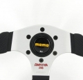 Volant Momo Competition Evo 320mm - černý/stříbrný - kůže