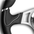 Volant Momo Millenium Sport 350mm - černý/stříbrný - kůže