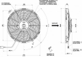 Vysoce výkonný ventilátor Spal - sací, průměr 305mm