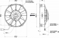 Vysoce výkonný ventilátor Spal - tlačný, průměr 225mm