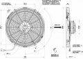 Vysoce výkonný ventilátor Spal - sací, průměr 350mm