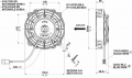 Vysoce výkonný ventilátor Spal - tlačný, průměr 167mm