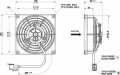 Vysoce výkonný ventilátor Spal - sací, průměr 115mm