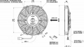 Vysoce výkonný ventilátor Spal - tlačný, průměr 225mm
