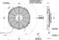 Vysoce výkonný ventilátor Spal - sací, průměr 280mm