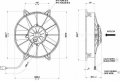 Vysoce výkonný ventilátor Spal - tlačný, průměr 255mm, 24V