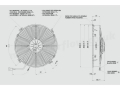 Vysoce výkonný ventilátor Spal - sací, průměr 305mm, 24V
